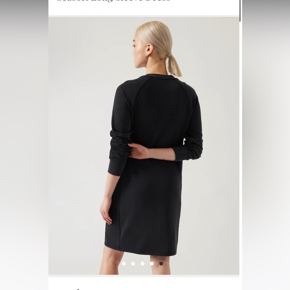 ATHLETA SEASOFT LONG SLEEVE DRESS NEW WITH TAGS IN BLACK - Picture 5 of 11